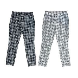 2 Pairs of Uniqlo Plaid Pull On Leggings Knit Trousers Pants Size Small NWOT